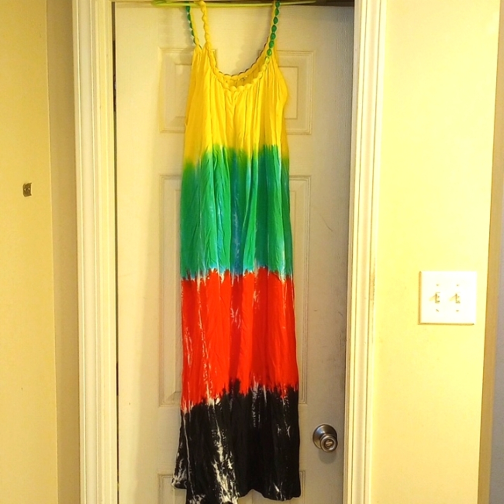 Rasta style maxi dress